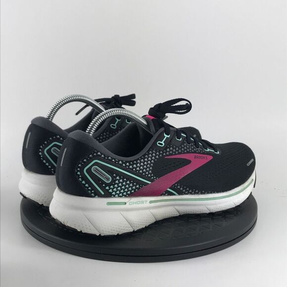 Brooks Ghost 14 Black/Pink Athletic  Running Shoes 1203561B013 Women’s Size 10 - Picture 5 of 12